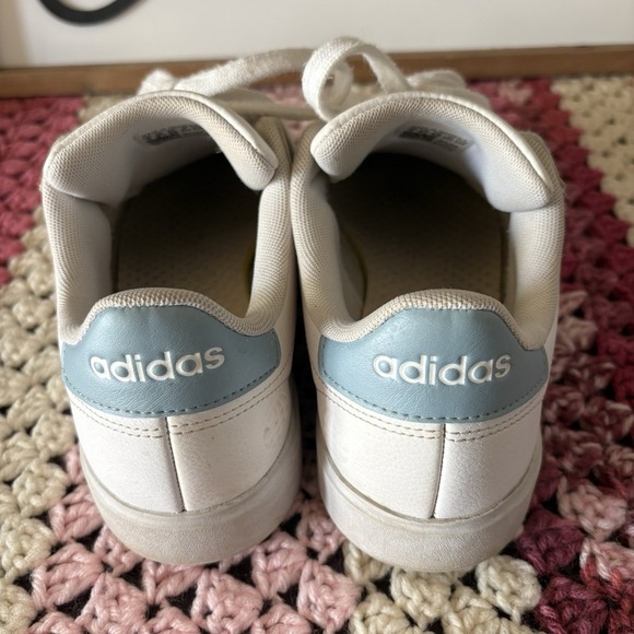 Adidas Grand Court 2.0 White And Teal Sneakers Women's Sz 8 - Picture 3 of 11